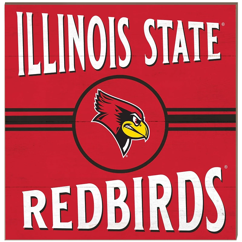 Illinois State Redbirds 10" x 10" Retro Team Sign