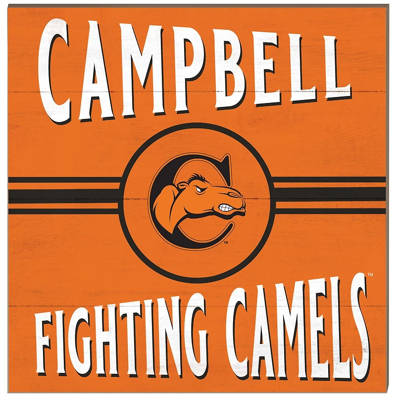 Campbell Fighting Camels 10" x 10" Retro Team Sign