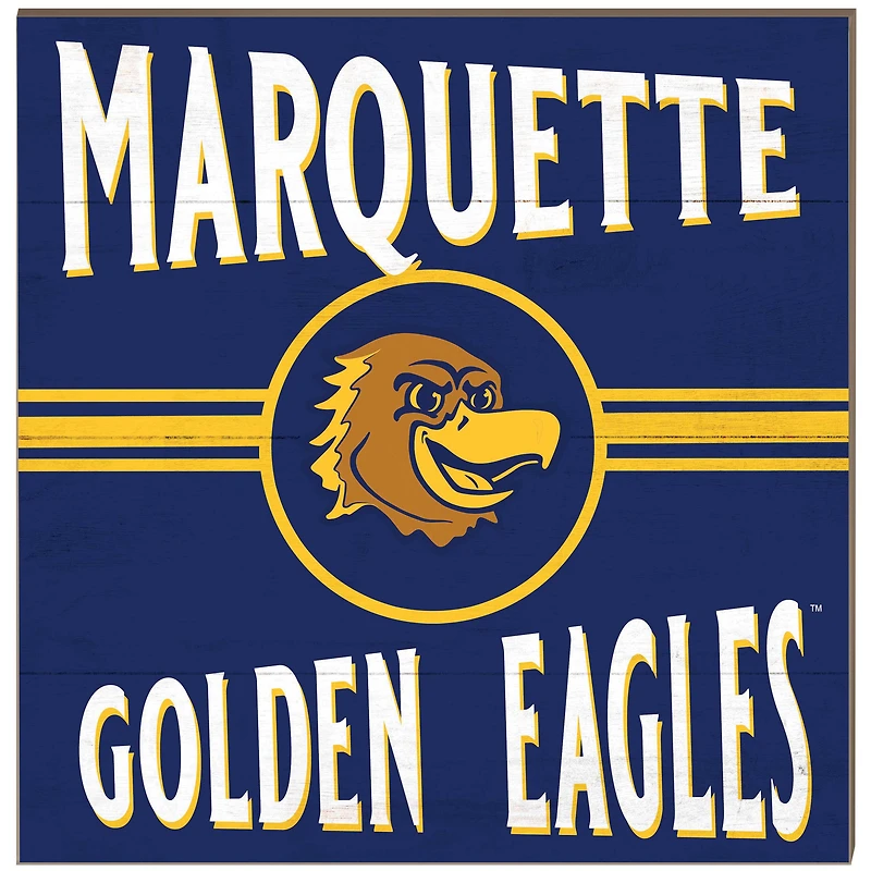 Marquette Golden Eagles 10" x 10" Retro Team Sign
