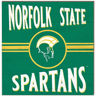 Norfolk State Spartans 10" x 10" Retro Team Sign