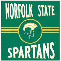 Norfolk State Spartans 10" x 10" Retro Team Sign