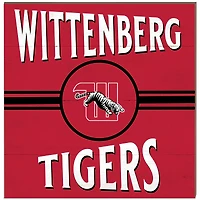 Wittenberg University Tigers 10" x 10" Retro Team Sign