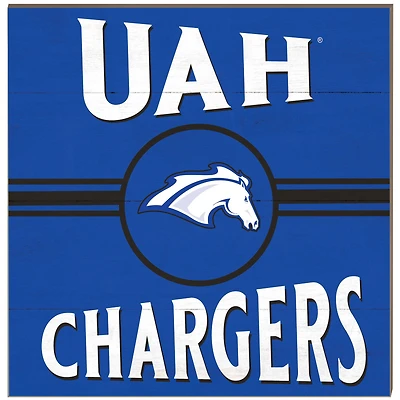 UAH Chargers 10" x 10" Retro Team Sign