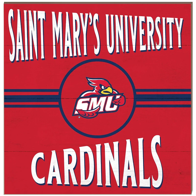 St. Mary's Cardinals 10" x 10" Retro Team Sign