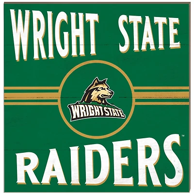 Wright State Raiders 10" x 10" Retro Team Sign