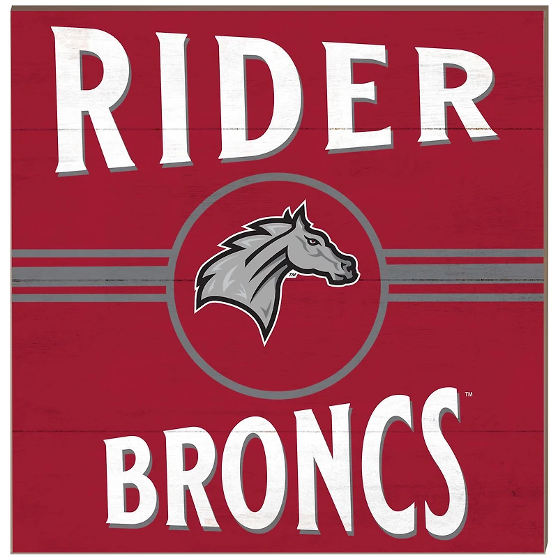 Rider Broncs 10" x 10" Retro Team Sign