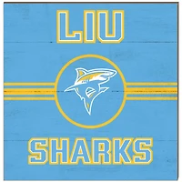 LIU Sharks 10" x 10" Retro Team Sign