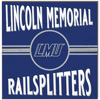 Lincoln Memorial Railsplitters 10" x 10" Retro Team Sign
