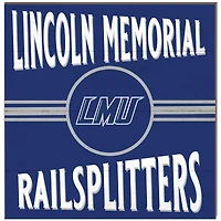 Lincoln Memorial Railsplitters 10" x 10" Retro Team Sign
