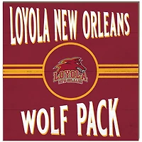 Loyola New Orleans Wolf Pack 10" x 10" Retro Team Sign