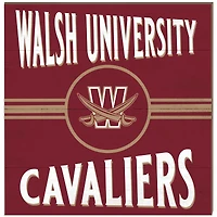 Walsh Cavaliers 10" x 10" Retro Team Sign