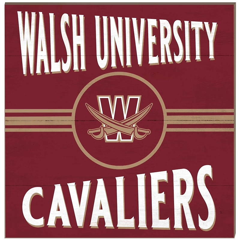 Walsh Cavaliers 10" x 10" Retro Team Sign