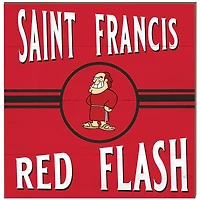 Saint Francis Red Flash 10" x 10" Retro Team Sign