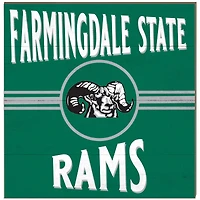 SUNY Farmingdale State Rams 10" x 10" Retro Team Sign
