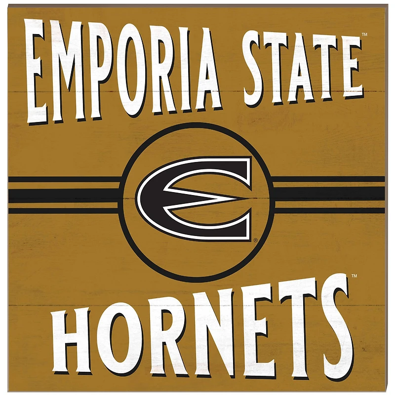 Emporia State Hornets 10" x 10" Retro Team Sign