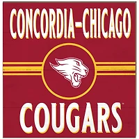 Concordia University (IL) Cougars 10" x 10" Retro Team Sign