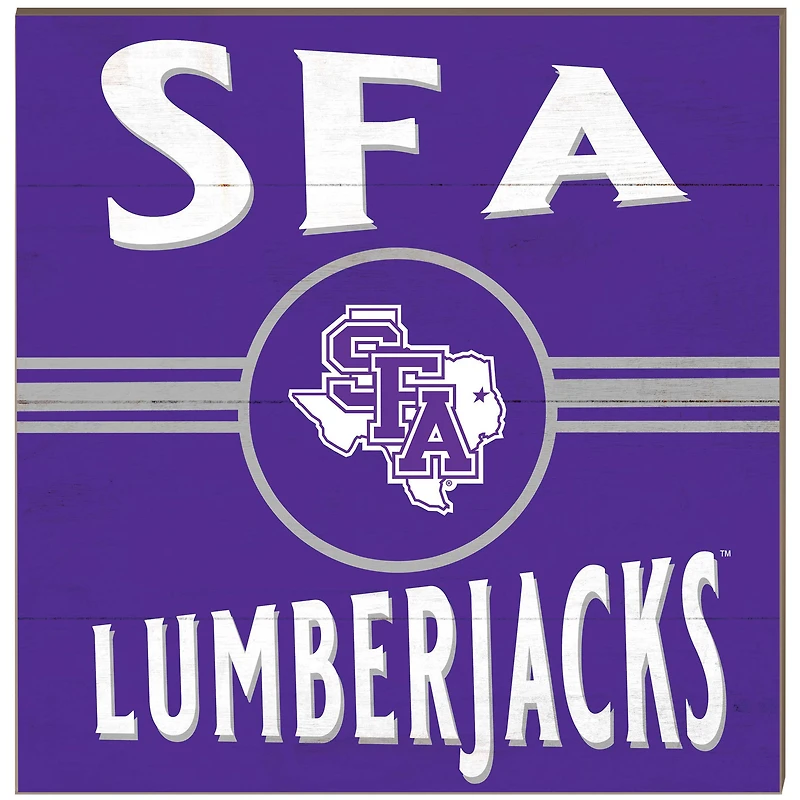 Stephen F Austin Lumberjacks 10" x 10" Retro Team Sign