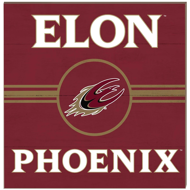 Elon Phoenix 10" x 10" Retro Team Sign
