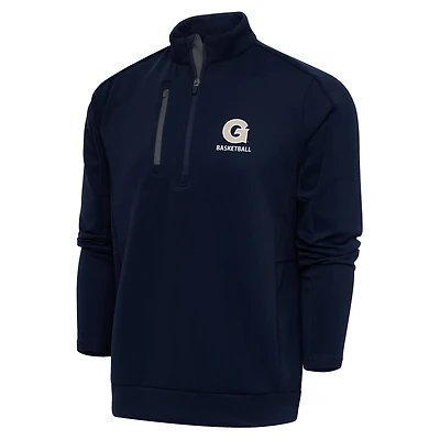 Men's Antigua Navy Georgetown Hoyas Basketball Big & Tall Generation Quarter-Zip Pullover Top