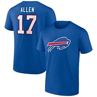 Men's Josh Allen Royal Buffalo Bills Icon Player Name & Number T-Shirt