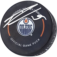 Leon Draisaitl Edmonton Oilers Autographed Official Game Puck