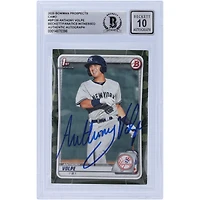 Anthony Volpe New York Yankees Autographed 2020 Bowman Prospects Camo #BP-139 Beckett Fanatics Witnessed Authenticated 10 Card