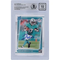 Jaylen Waddle Miami Dolphins Autographed 2021 Panini Donruss Rated Rookie #263 Beckett Fanatics Witnessed Authenticated 10 Rookie Card