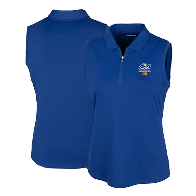 Women's Cutter & Buck Blue Arnold Palmer Invitational Forge Stretch Sleeveless Polo