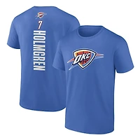 Men's Chet Holmgren Blue Oklahoma City Thunder Playmaker Team Name & Number T-Shirt