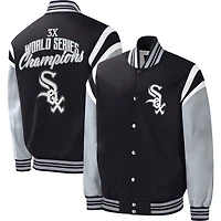 Men's G-III Sports by Carl Banks Black Chicago White Sox Title Holder Full-Snap Varsity Jacket