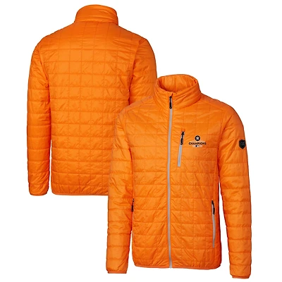 Men's Cutter & Buck Orange Houston Astros 2022 World Series Champions Big & Tall Rainier PrimaLoft Eco Insulated Full-Zip Puffer Jacket