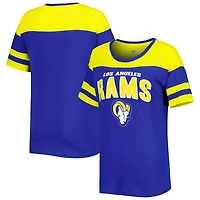 Women's G-III 4Her by Carl Banks Royal/Gold Los Angeles Rams Play the Ball T-Shirt
