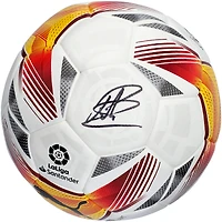 Pedri Barcelona Autographed Puma La Liga Logo Soccer Ball