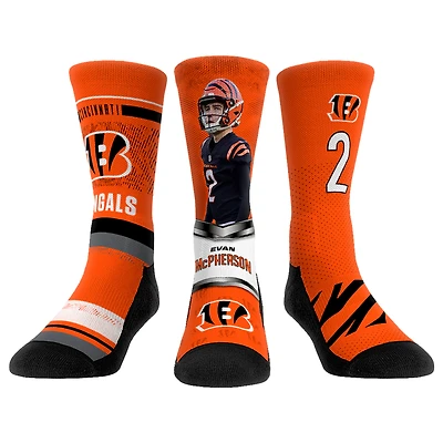 Youth Rock Em Socks Evan McPherson Cincinnati Bengals Three-Pack Crew Socks Set