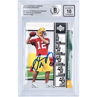 Aaron Rodgers Green Bay Packers Autographed 2005 Upper Deck Rookie Premiere #16 Beckett Fanatics Witnessed Authenticated 10 Rookie Card
