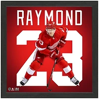 Highland Mint Lucas Raymond Detroit Red Wings 13'' x 13'' Impact Jersey Framed Photo