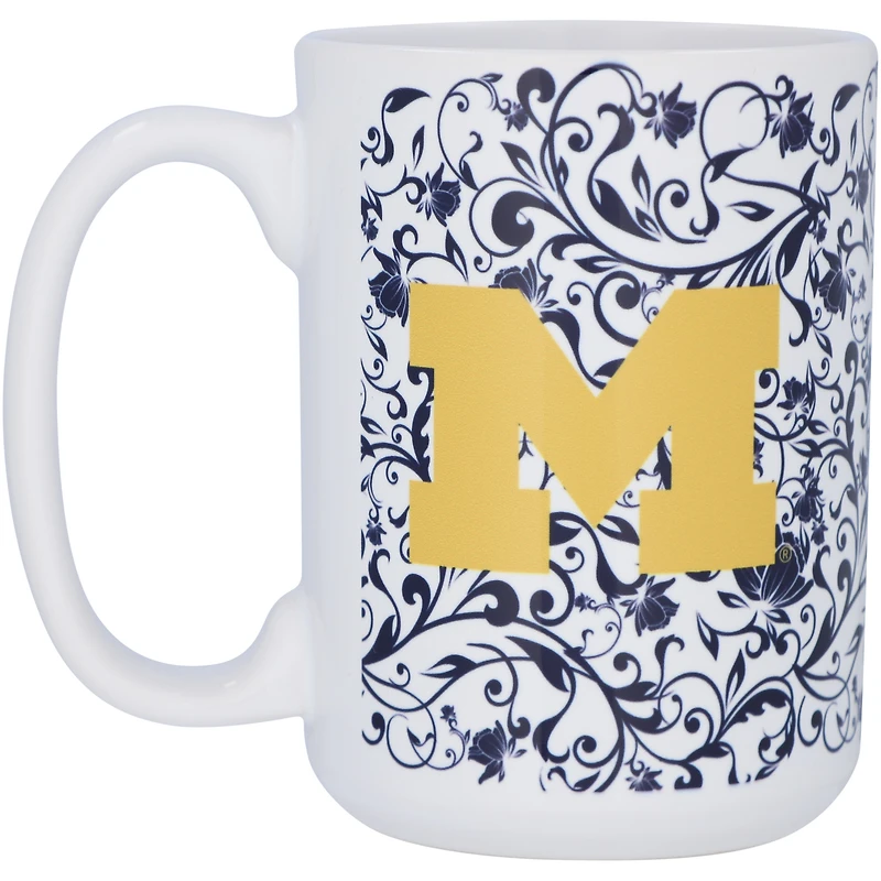 Michigan Wolverines 15oz. Java Floral Team Mug