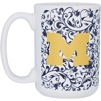 Michigan Wolverines 15oz. Java Floral Team Mug