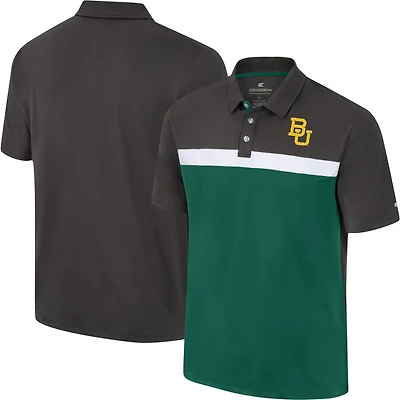 Men's Colosseum Charcoal Baylor Bears Two Yutes Polo