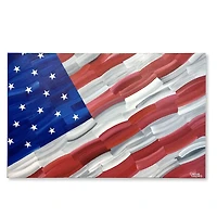 United States of America Unsigned 30" x 48" Stretched Original Canvas Flag Art - Hand Painted by Artist Charlie Turano III - Limited Edition 1 of 1