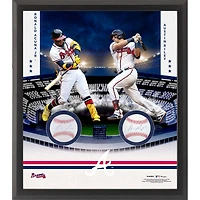 Austin Riley & Ronald Acuña Jr. Atlanta Braves Multi-Signed Framed Two Baseball Shadowbox Collage