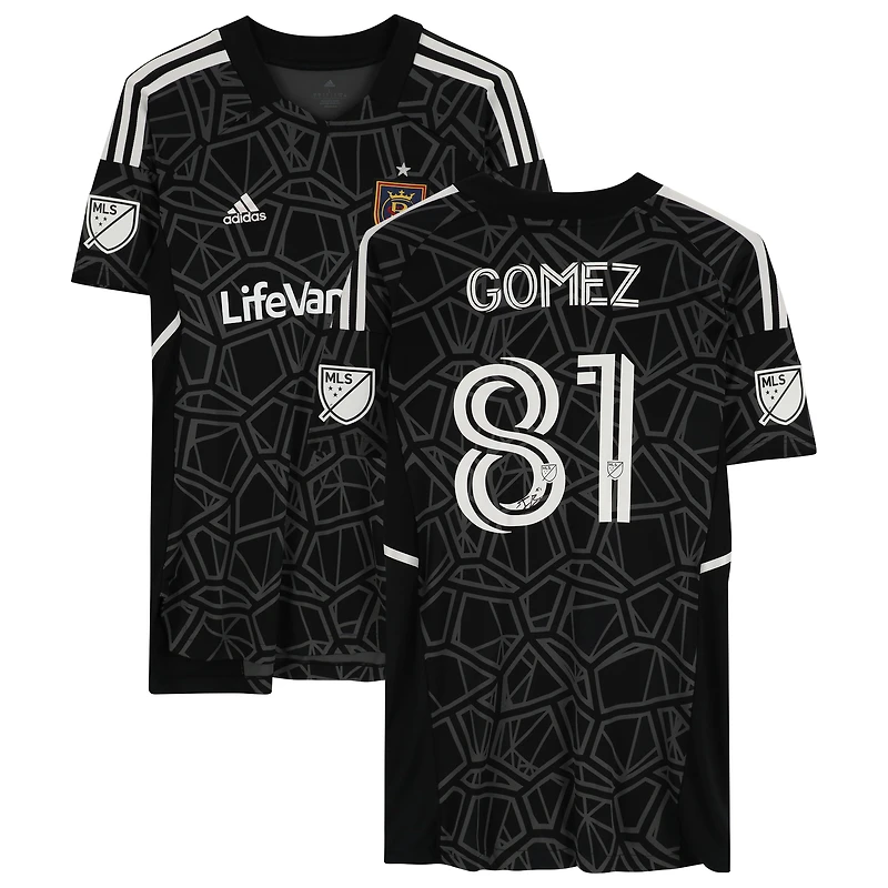 Tomás Gómez Real Salt Lake Autographed Player-Issued #81 Black Jersey from the 2022 MLS Season