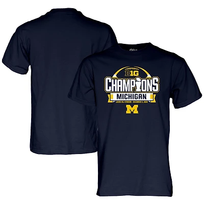 Men's Blue 84 Navy Michigan Wolverines 2022 Big Ten Football Conference Champions Locker Room T-Shirt