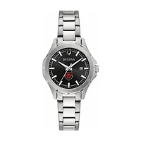Women's Bulova Black Arkansas State Red Wolves Stainless Steel Classic Sport Watch