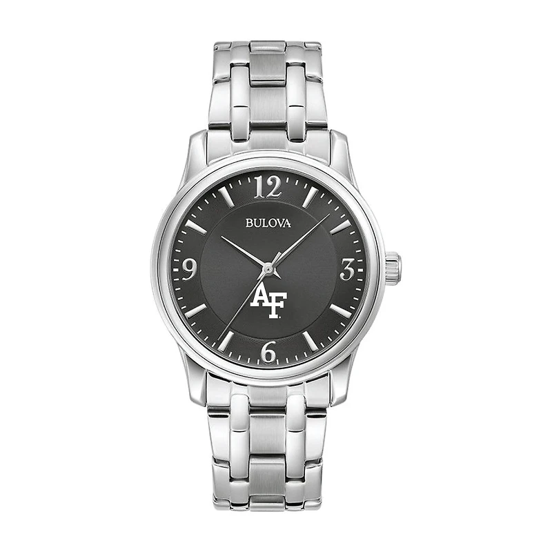 Bulova Black Air Force Falcons Stainless Steel Corporate Collection Watch