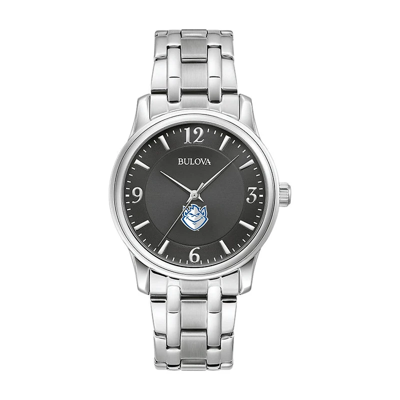 Bulova Black Saint Louis Billikens Stainless Steel Corporate Collection Watch