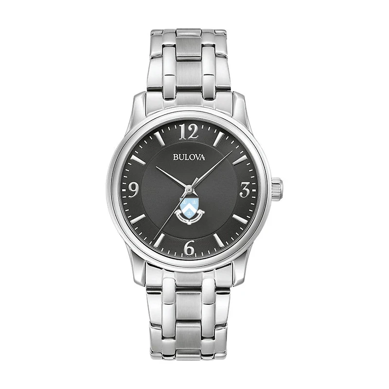 Bulova Black Columbia University Stainless Steel Corporate Collection Watch