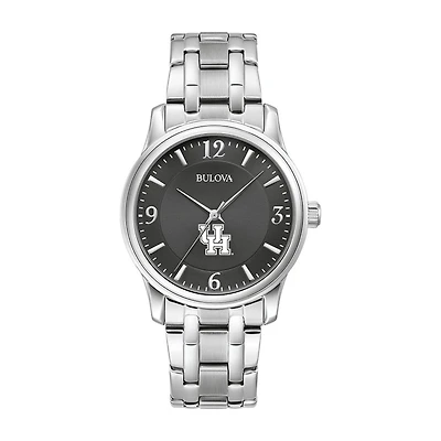 Bulova Black Houston Cougars Stainless Steel Corporate Collection Watch