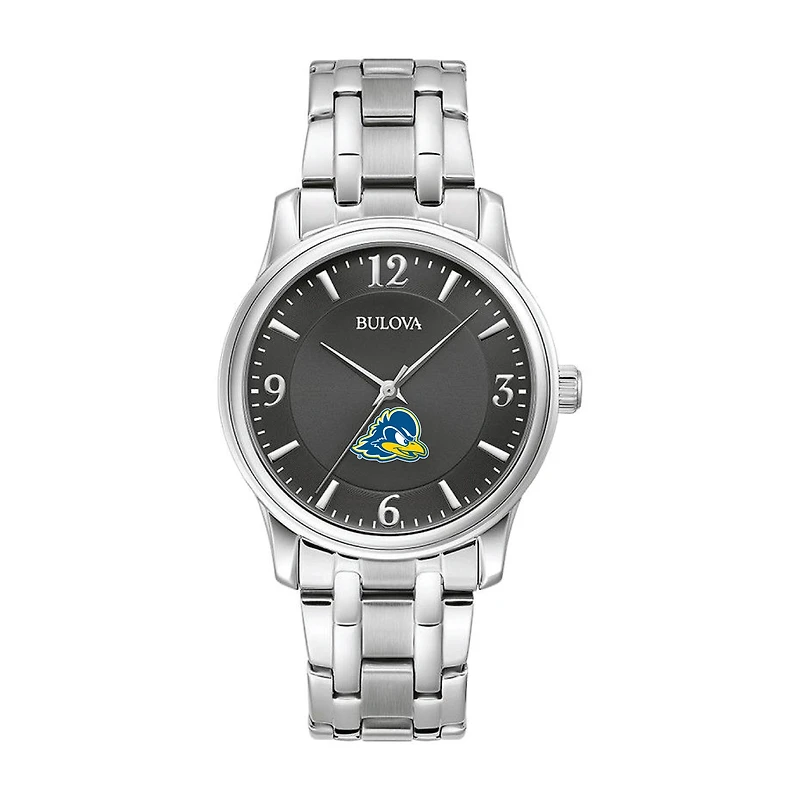 Bulova Black Delaware Fightin' Blue Hens Stainless Steel Corporate Collection Watch