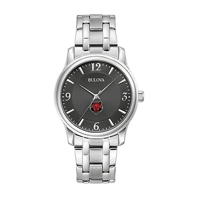 Bulova Black Arkansas State Red Wolves Stainless Steel Corporate Collection Watch